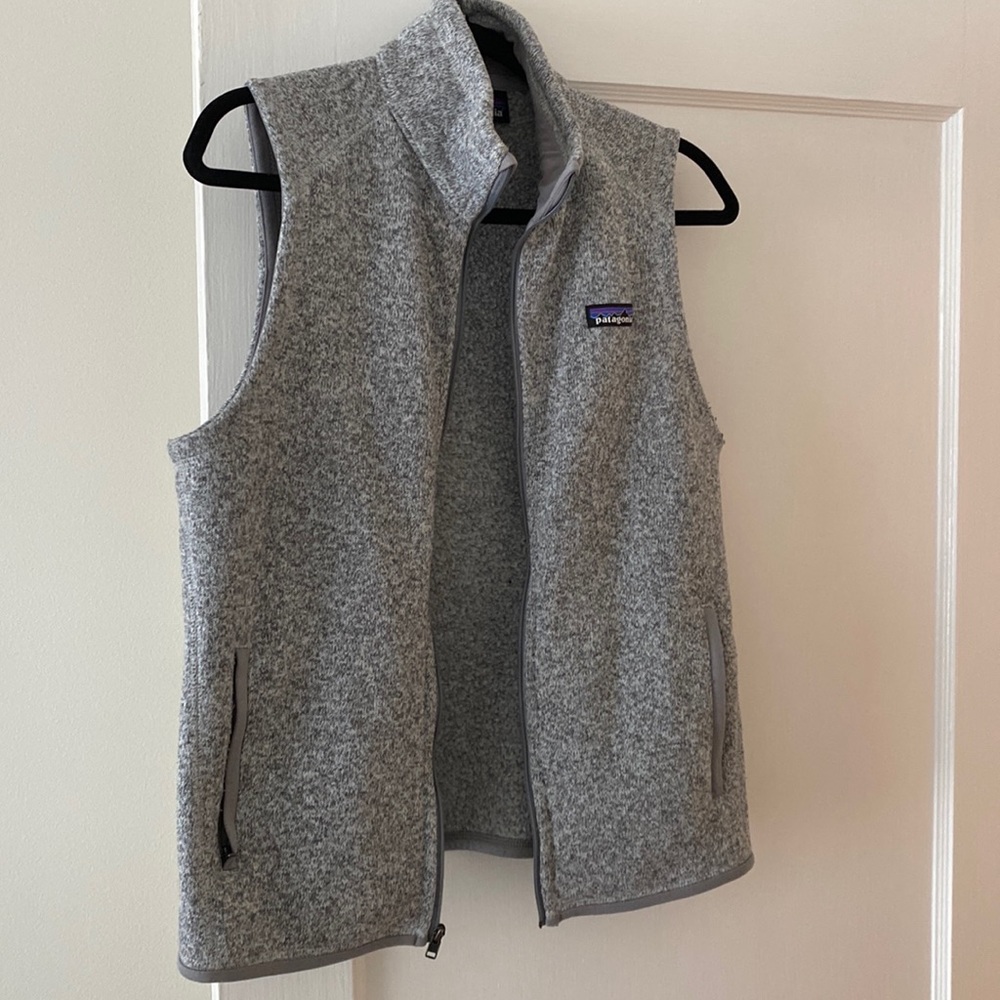 Patagonia grey fleece vest